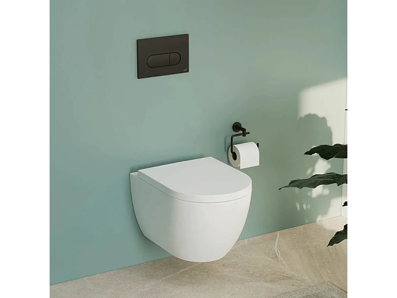 Cuvette WC suspendu sans bride VitrA M60 Vortexflush blanc avec abattant frein de chute
