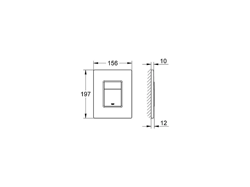 Pack WC suspendu sans bride GROHE Bau ceramic + Bâti support Solido + abattant + plaque carré blanc alpin