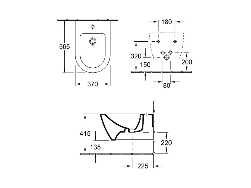 Bidet suspendu VILLEROY & BOCH Subway 2.0