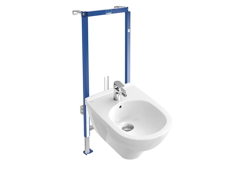 Pack bidet suspendu VILLEROY & BOCH O.Novo + Bâti-support sol et mur Vi-connect