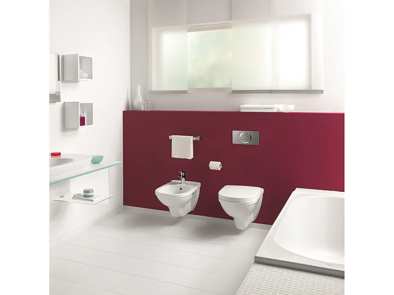 Pack bidet suspendu VILLEROY & BOCH O.Novo + Bâti-support sol et mur Vi-connect