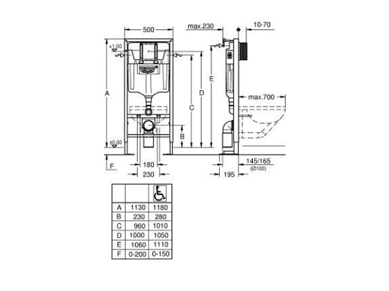 Pack WC suspendu sans bride GROHE Bau ceramic + Bâti support Solido + abattant + plaque ovale blanc alpin