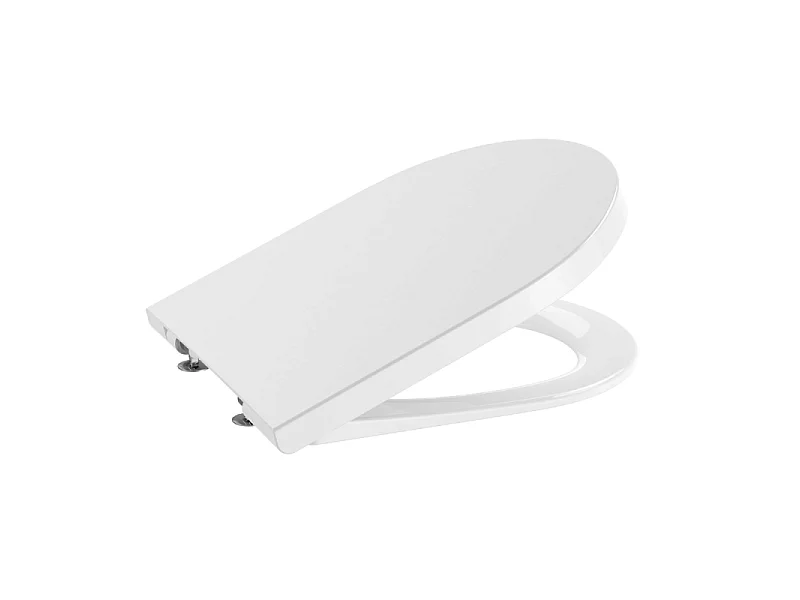 Abattant WC frein de chute déclipsable supralit double laqué rond ROCA Inspira round blanc brillant