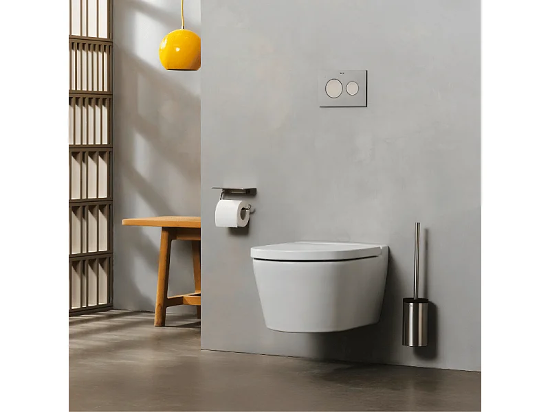 Abattant WC frein de chute déclipsable supralit double laqué rond ROCA Inspira round blanc brillant