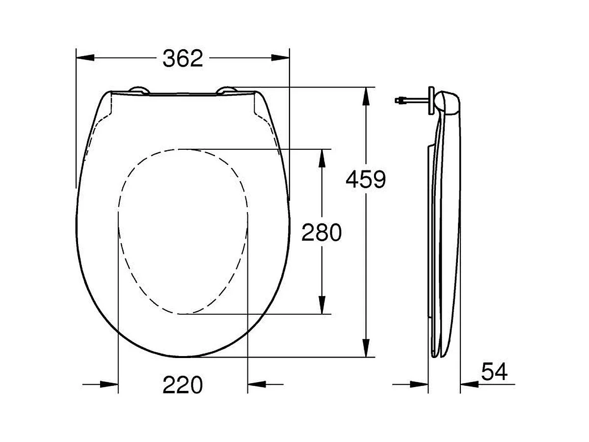 GROHE Asiento inodoro Bau Cerámico cierre freno caída