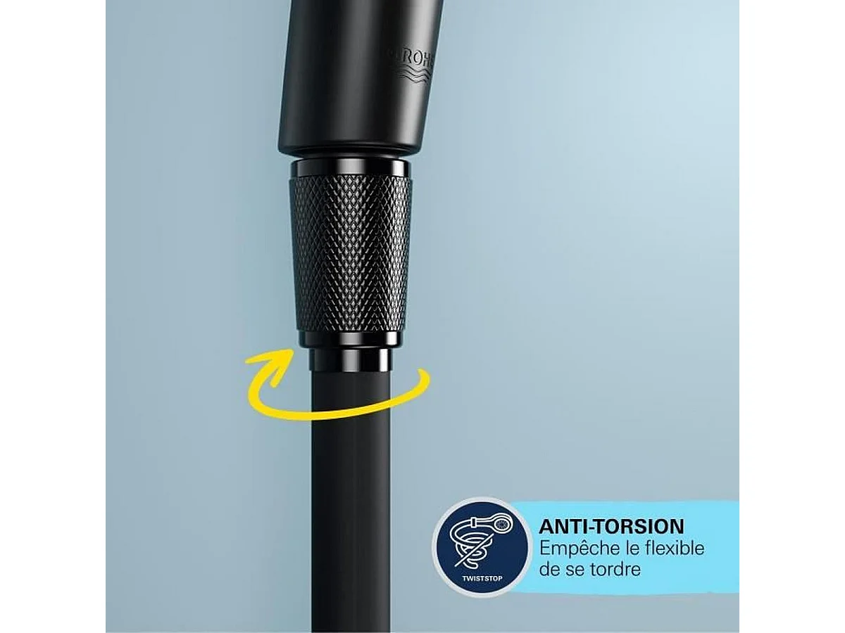 Colonne de douche avec mitigeur thermostatique - Economie d'eau Vitalio Comfort 250 - Noir mat