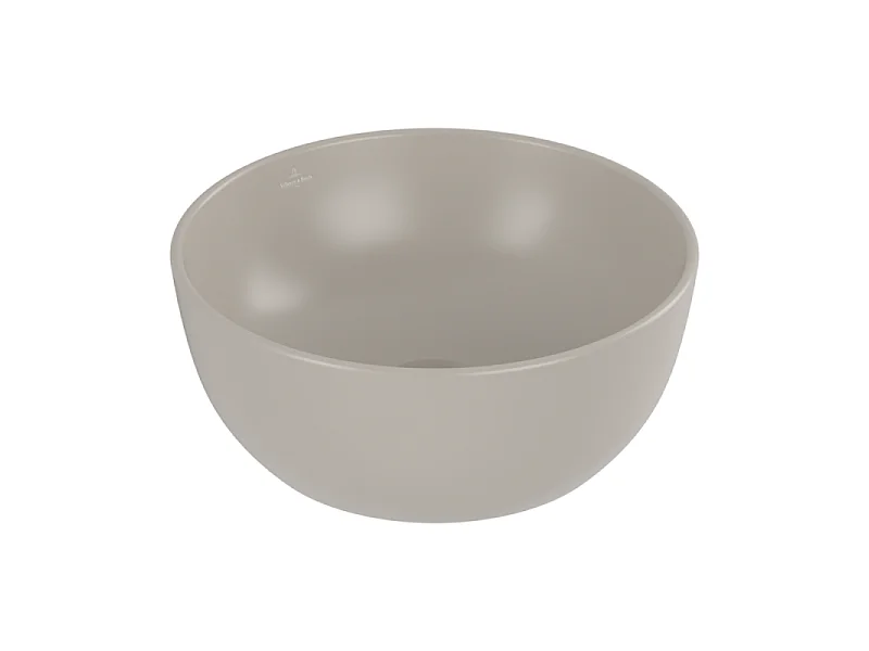 Vasque ronde à poser VILLEROY ET BOCH Artis 32,5cm + bonde à écoulement libre Amande