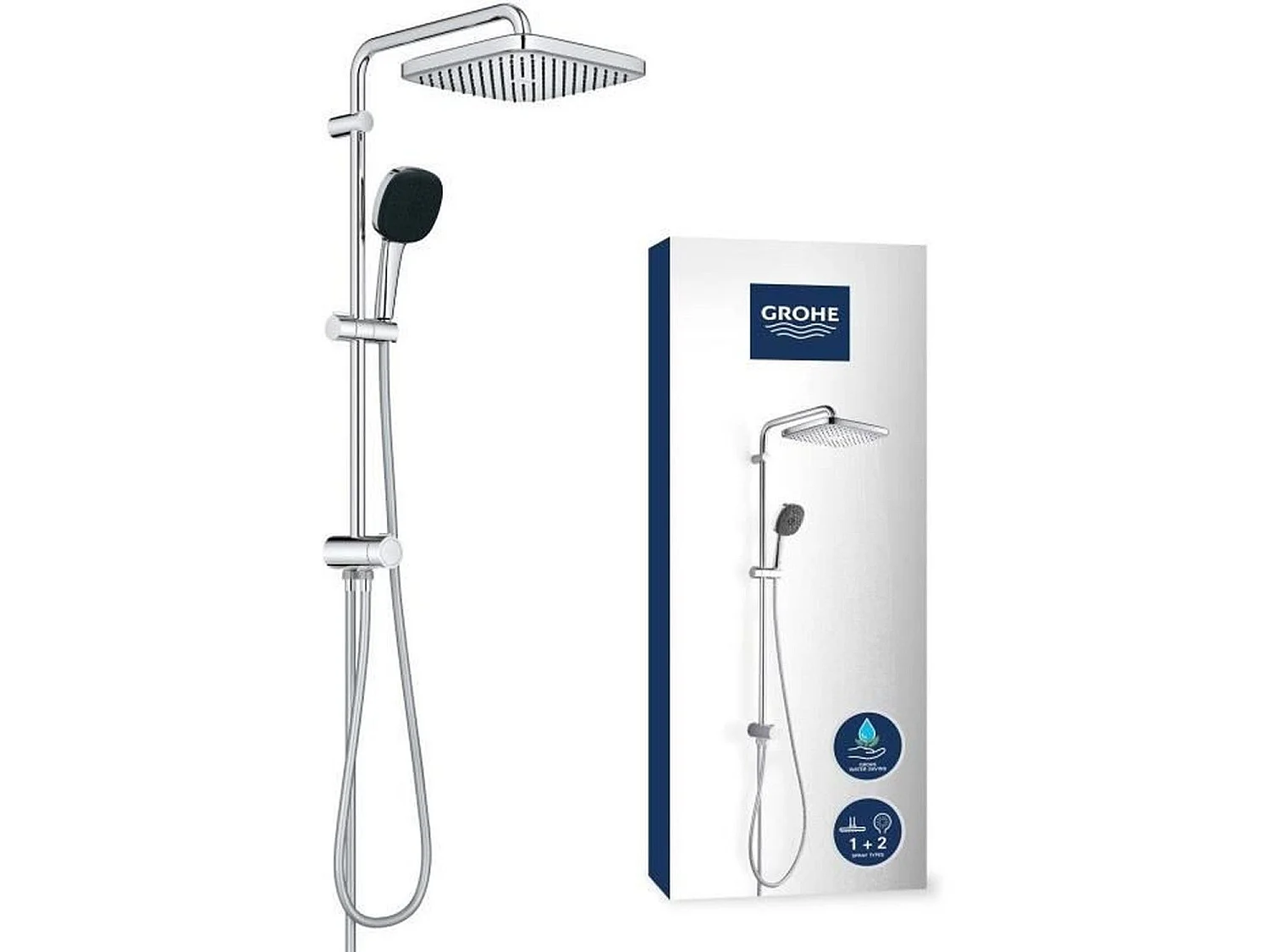 Columna de ducha GROHE Vitalio Comfort 250 con desviador manual Cromo