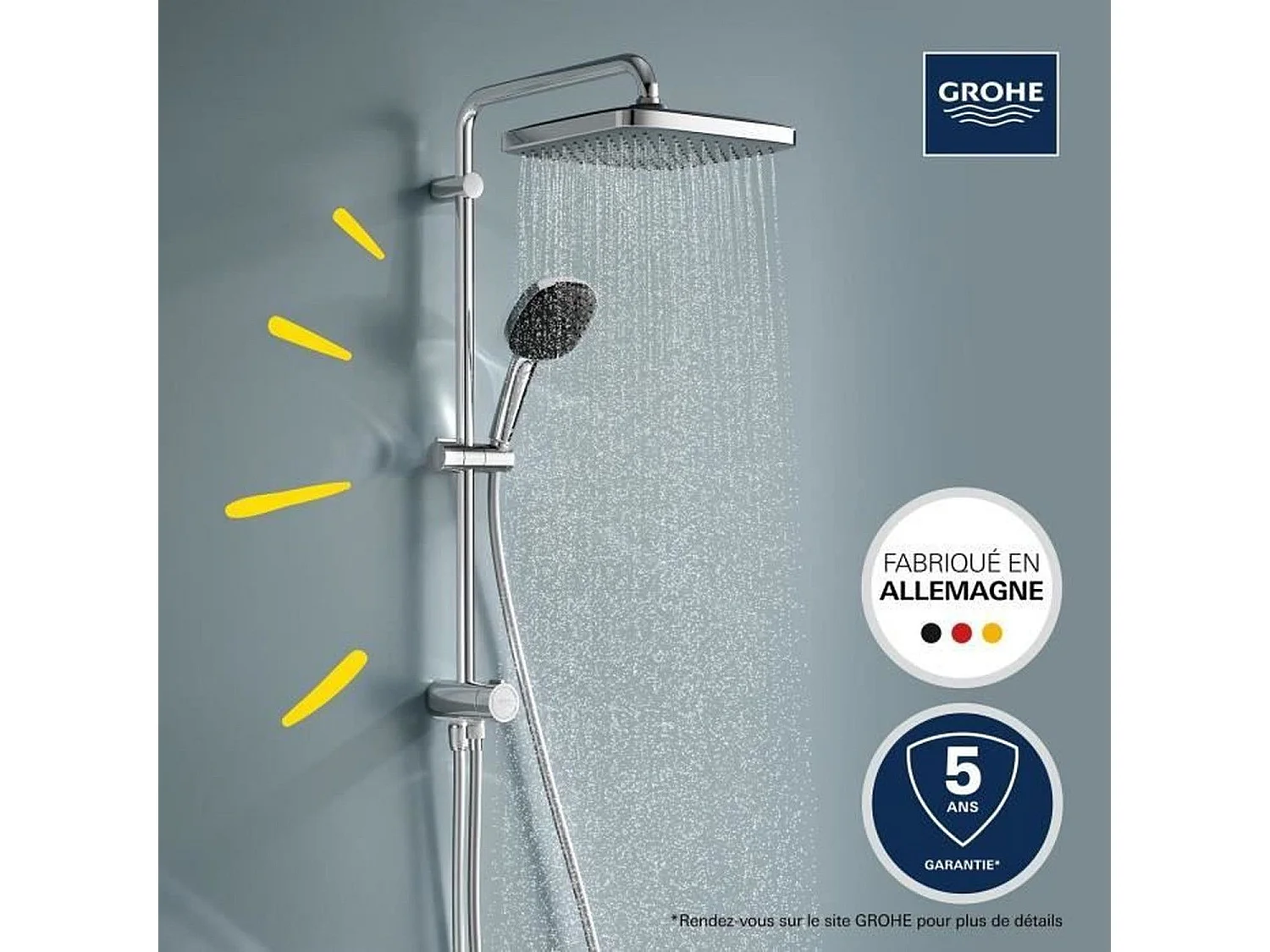 Columna de ducha GROHE Vitalio Comfort 250 con desviador manual Cromo