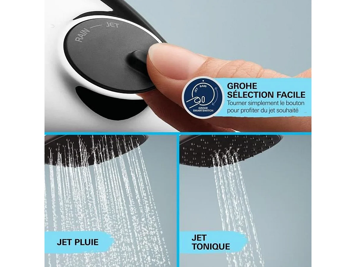 Columna de ducha GROHE Vitalio Comfort 250 con desviador manual Cromo