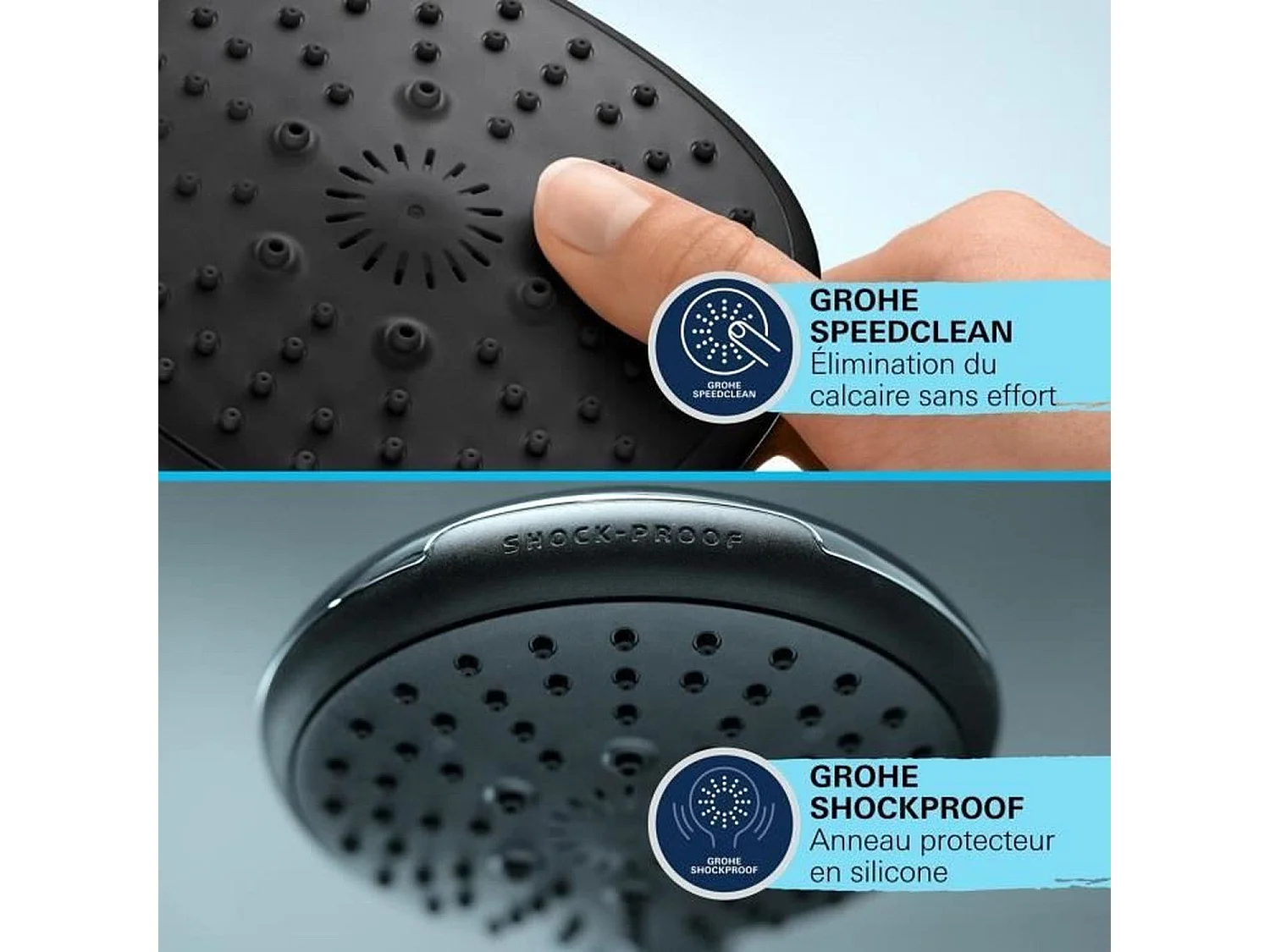 Columna de ducha con mezclador termostático GROHE Vitalio Start System Cromo