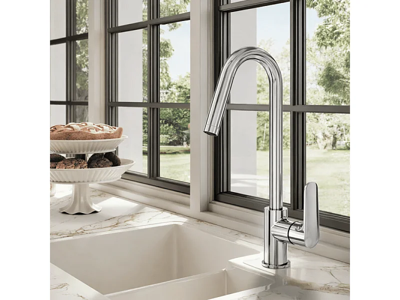 Robinet de cuisine haut VitrA Minimax Round chromé