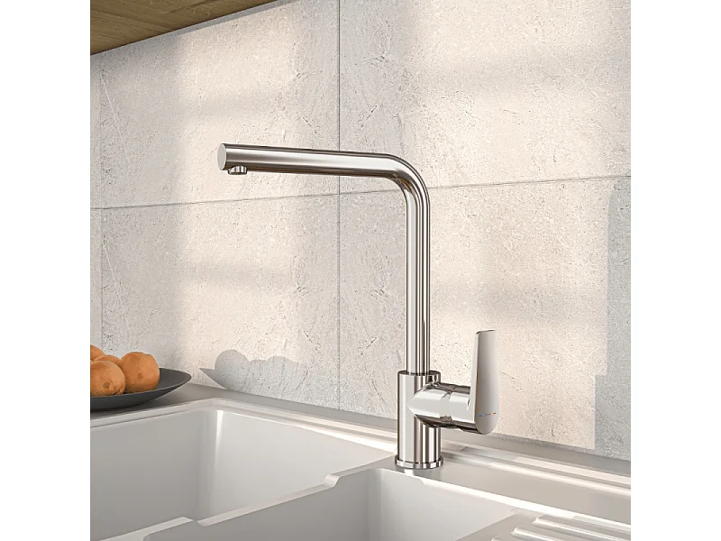 Robinet de cuisine bec haut VitrA Flow Square chromé