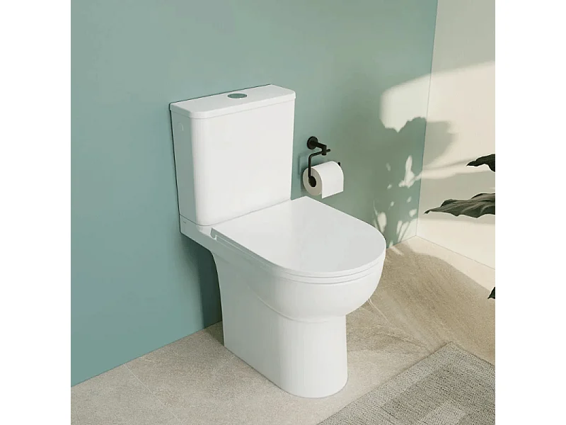 WC à poser sans bride sortie horizontale Vortex VitrA M-20 avec abattant frein de chute