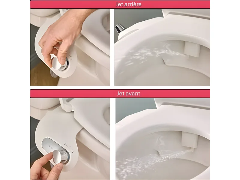 Kit bidet lavant pour abattant WC universel JACOB DELAFON Seine blanc brillant