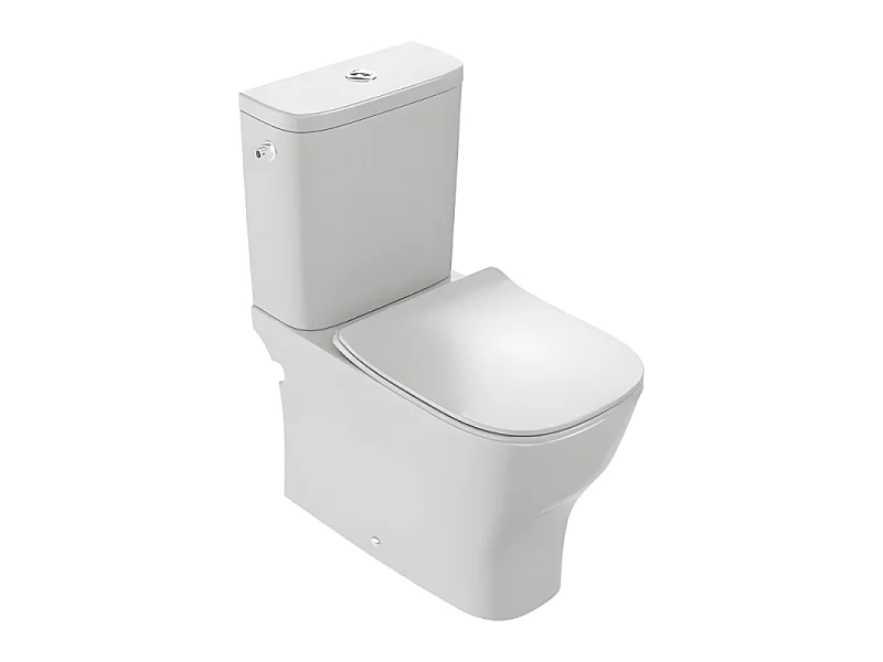 WC à poser compact sans bride sortie universelle JACOB DELAFON avec abattant extra-plat, déclipsable et frein de chute