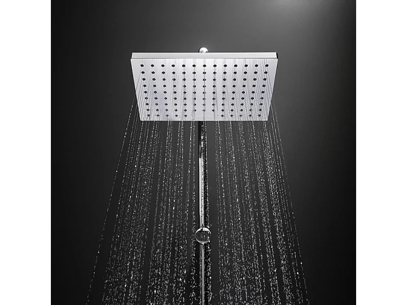 Pack mitigeur bain douche thermostatique HANSGROHE Ecostat Comfort + Colonne HANSGROHE Vernis Shape 230 chromé