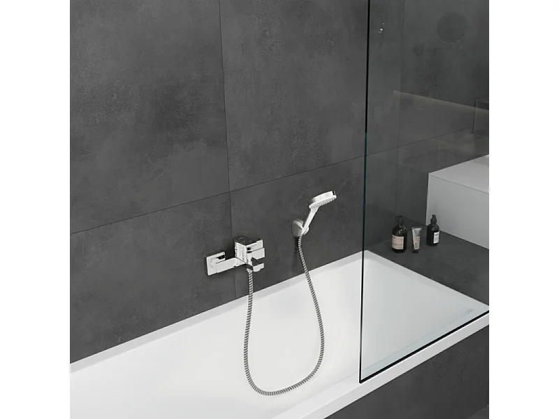 Pack mitigeur bain douche mécanique HANSGROHE Vernis Shape + colonne HANSGROHE Vernis Shape 230 chromé