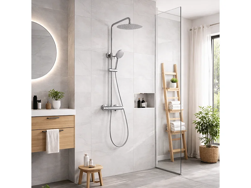 Colonne de douche thermostatique PAINI Jewel chromé