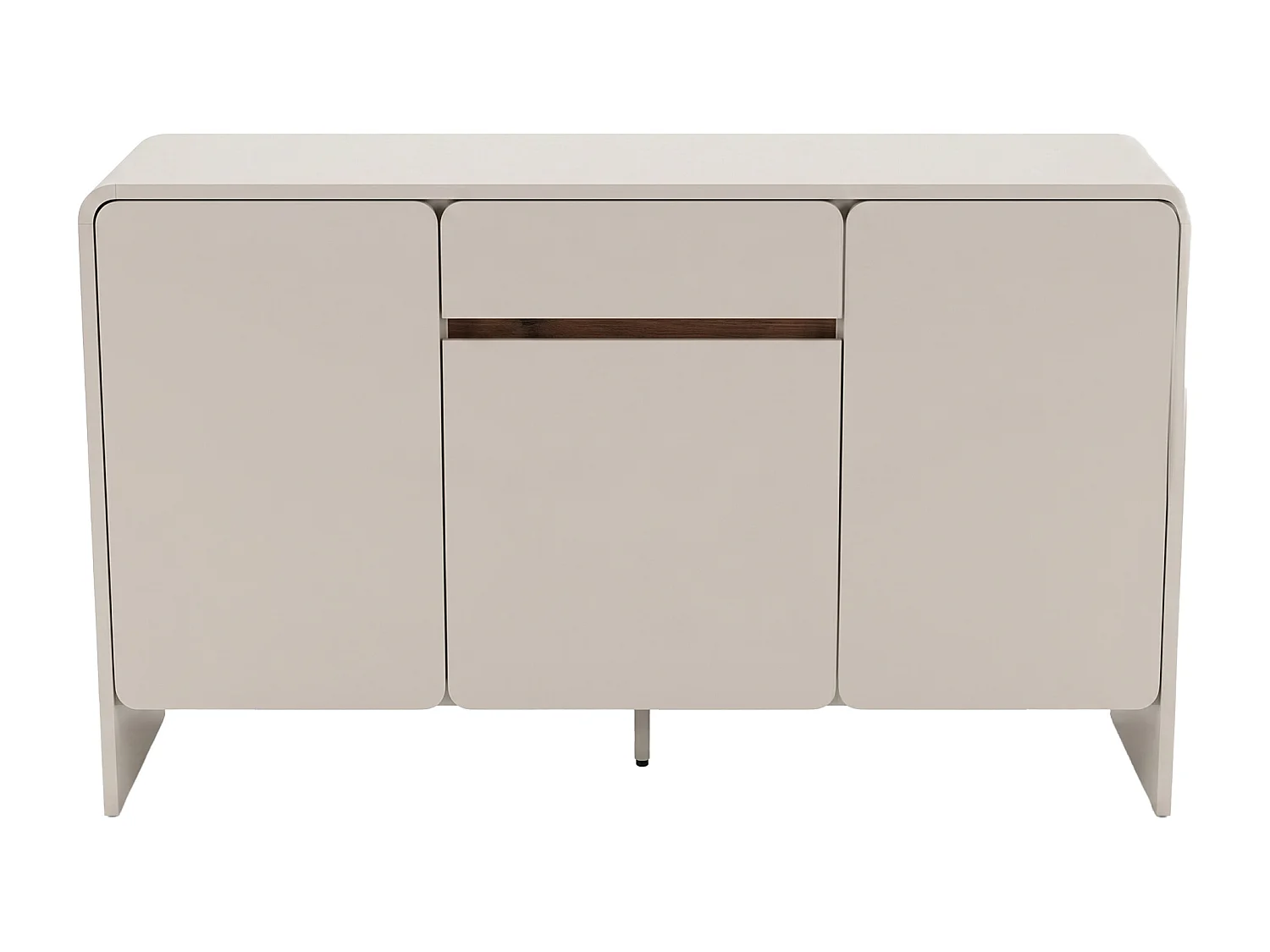 Buffet avec 3 portes et 1 tiroir  - Beige et naturel foncé - DYSARA