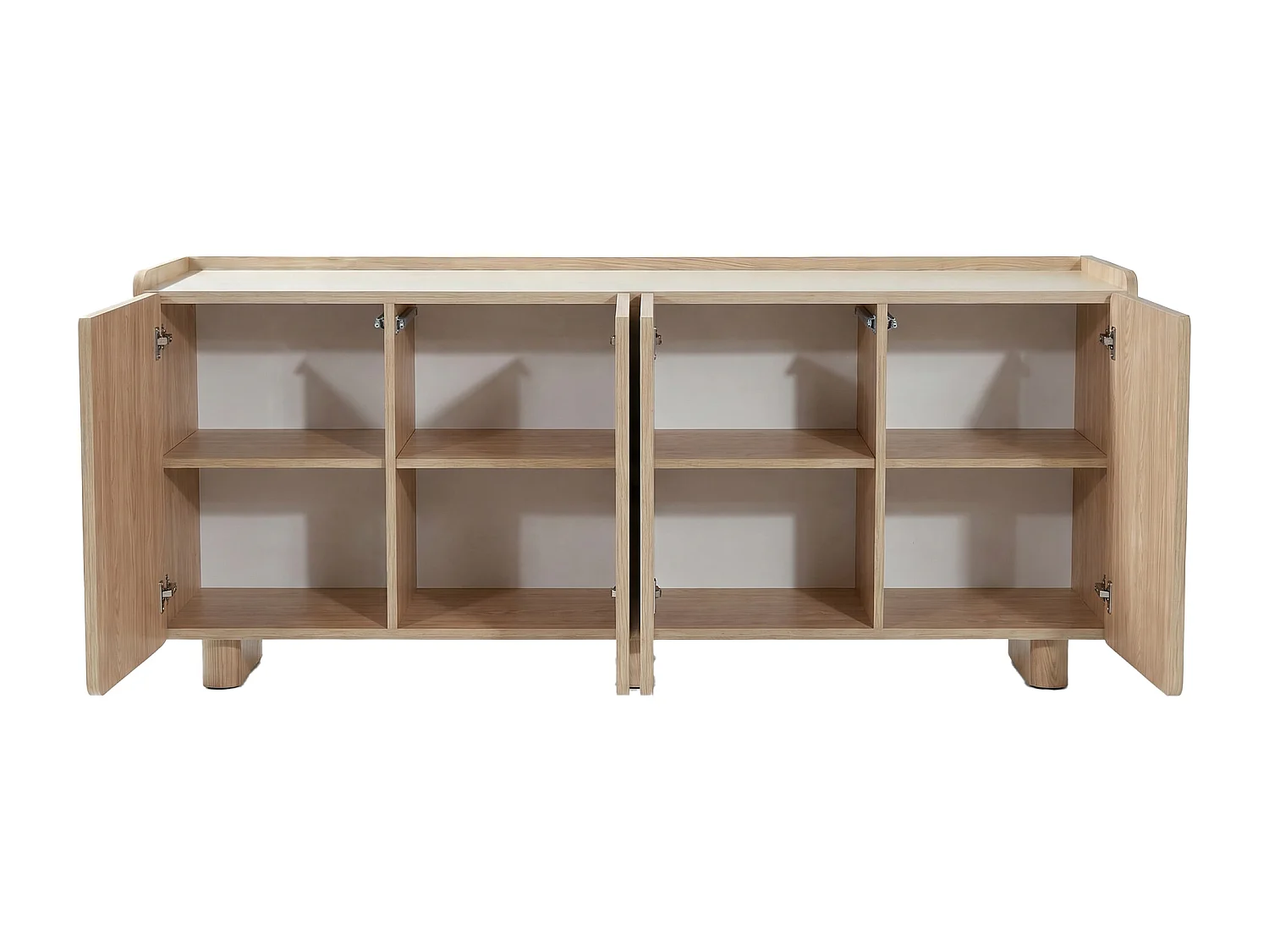 Buffet avec 4 portes - Naturel clair et beige - NOZYLO