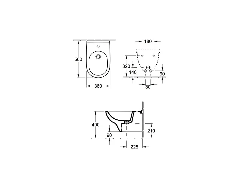 Bidet suspendu VILLEROY ET BOCH O Novo