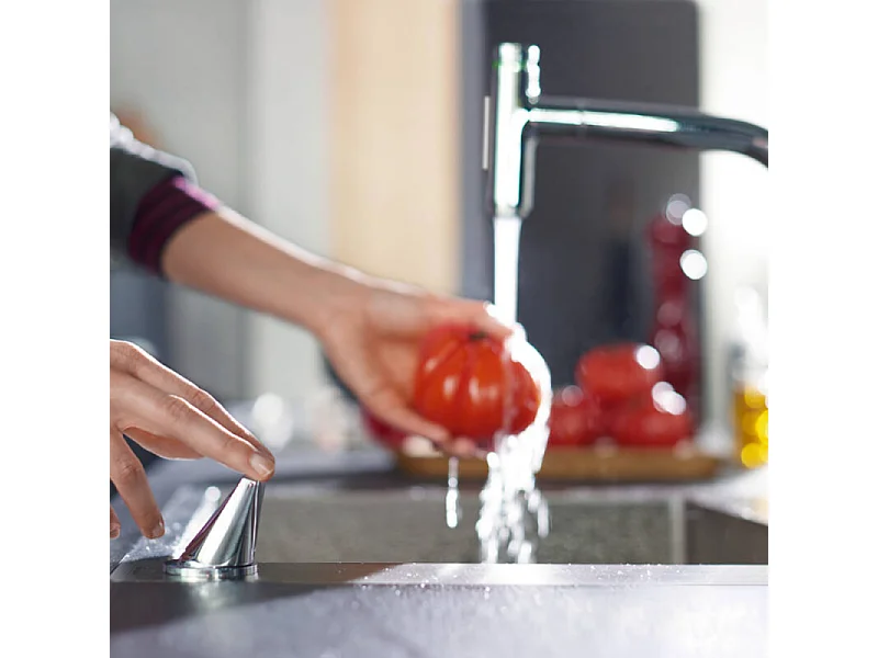Robinet de cuisine encastré avec douchette HANSGROHE Metris Select M71 2 jets chromé