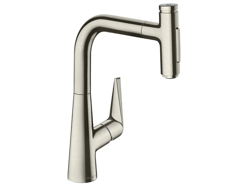 Robinet de cuisine avec douchette HANSGROHE Talis Select M51 220 2 jets aspect acier inox