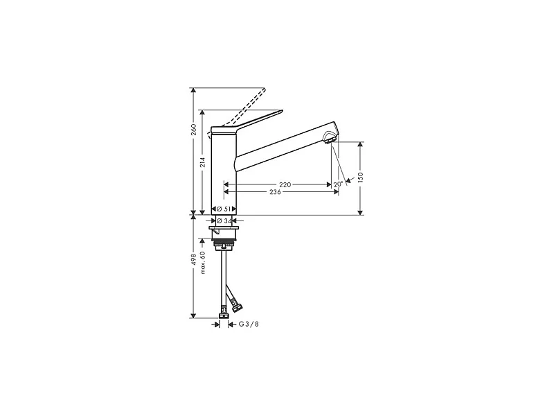 Robinet de cuisine HANSGROHE Zesis M33 150 chromé