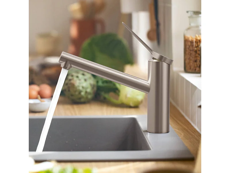 Robinet de cuisine HANSGROHE Zesis M33 150 aspect acier inox
