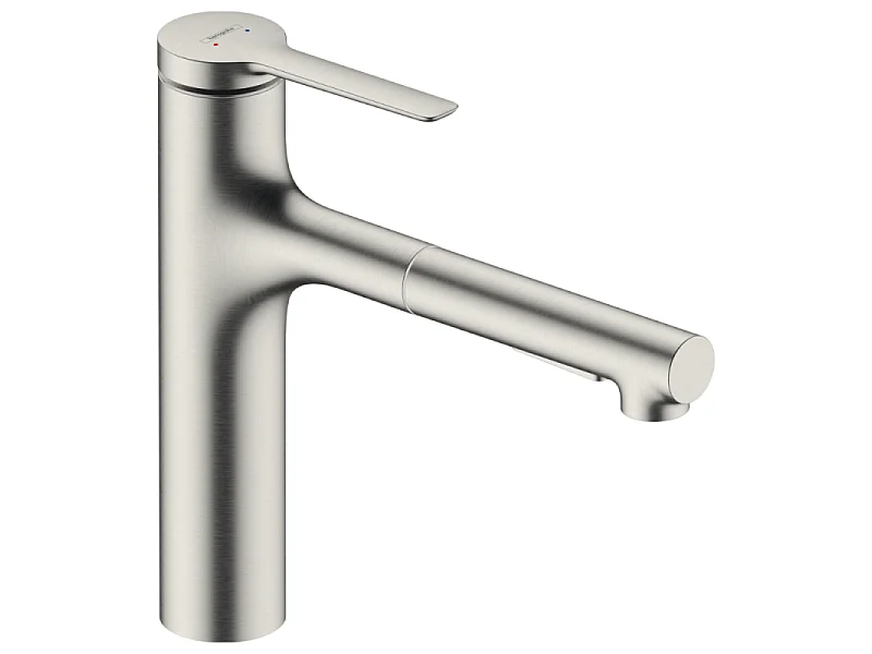 Robinet de cuisine avec douchette HANSGROHE Zesis M33 160 sBox 2 jets aspect acier inox