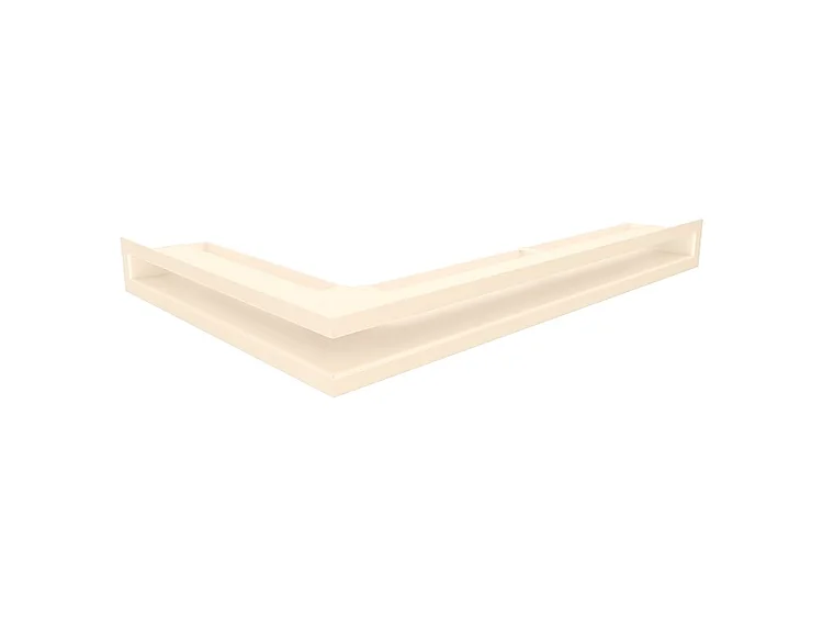 Grille d'aération d'angle pour cheminée 60x600x400 - Loft Angle droit crème