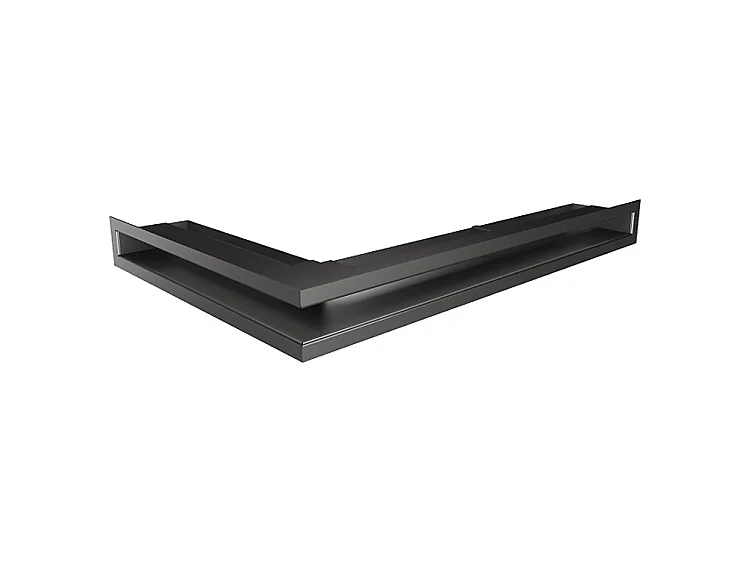 Grille d'aération d'angle pour cheminée 60x600x400 - Loft Angle droit graphite