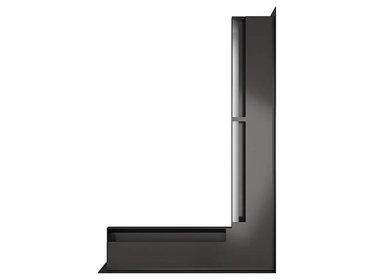 Grille d'aération d'angle pour cheminée 60x600x400 - Loft Angle droit graphite