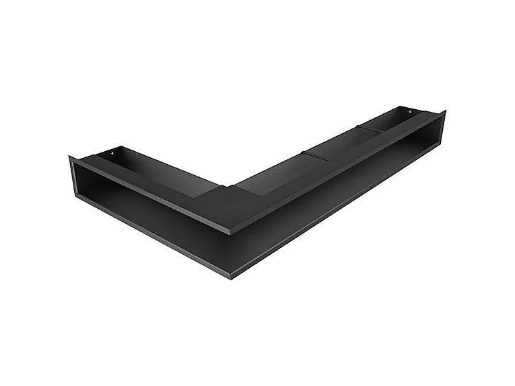 Grille d'aération d'angle pour cheminée 95x800x450 - Loft Angle droit noir