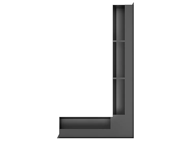 Grille d'aération d'angle pour cheminée 95x800x450 - Loft Angle droit noir