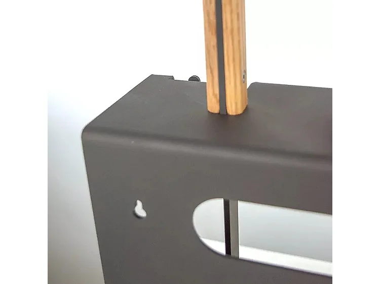 Ensemble d'ustensiles de cheminée 3 pièces en acier et bois - Set 3 L