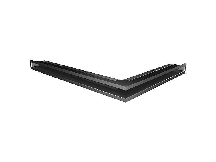 Grille d'aération d'angle pour cheminée 60x800x600 - Loft Angle gauche graphite