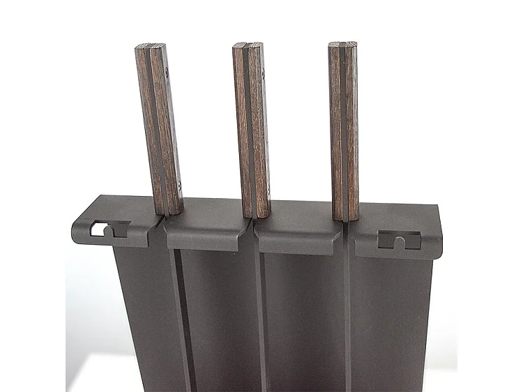 Ensemble d'ustensiles de cheminée 3 pièces en acier et bois Noir - Set 4 L