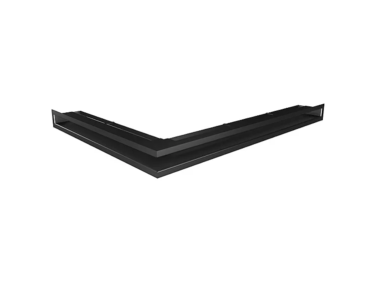 Grille d'aération d'angle pour cheminée 60x800x600- Loft Angle droit noir