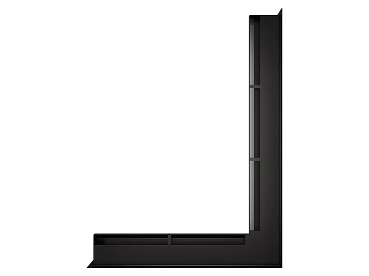 Grille d'aération d'angle pour cheminée 60x800x600- Loft Angle droit noir