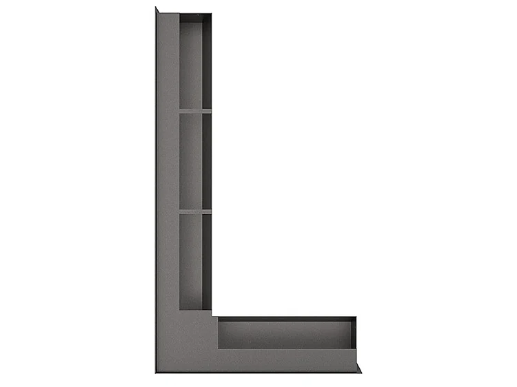 Grille d'aération d'angle pour cheminée 95x800x450 - Loft Angle gauche graphite