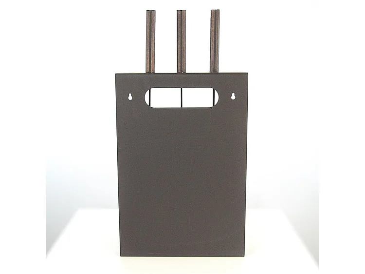 Ensemble d'ustensiles de cheminée 3 pièces en acier et bois Noir - Set 3 L