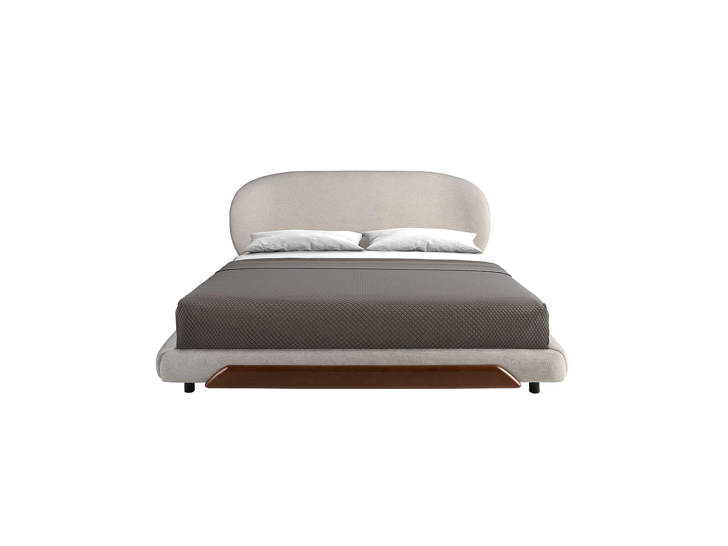 Light grey fabric bed 7222 ANGEL CERDA
