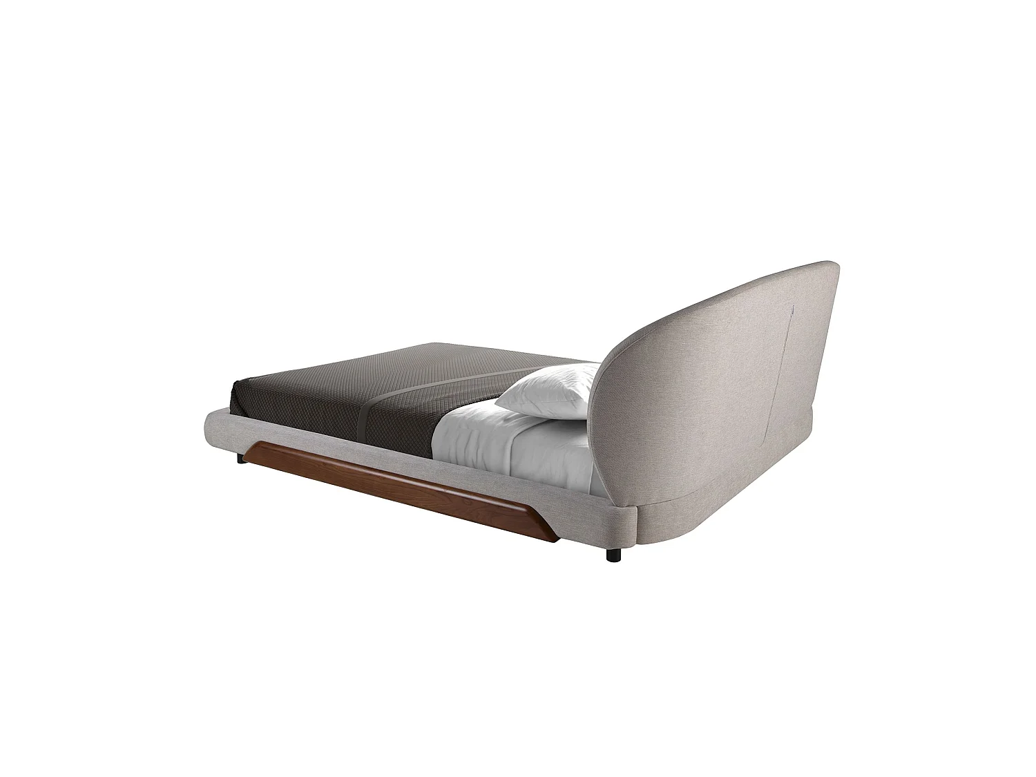 Light grey fabric bed 7222 ANGEL CERDA