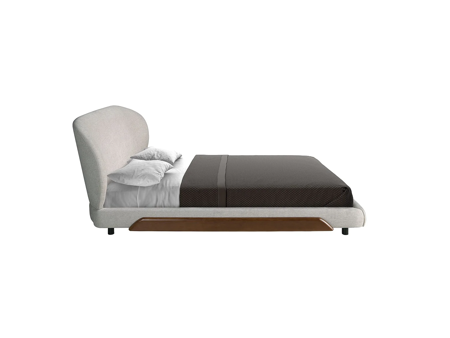 Light grey fabric bed 7222 ANGEL CERDA