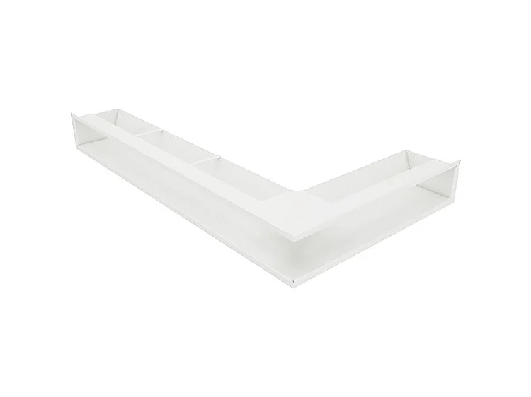 Grille d'aération d'angle pour cheminée 95x800x450 - Loft Angle gauche blanc