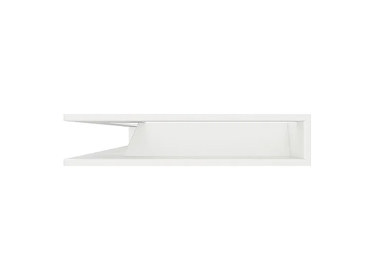 Grille d'aération d'angle pour cheminée 95x800x450 - Loft Angle gauche blanc