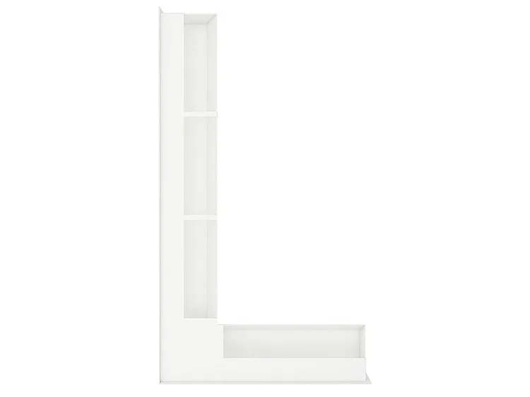 Grille d'aération d'angle pour cheminée 95x800x450 - Loft Angle gauche blanc