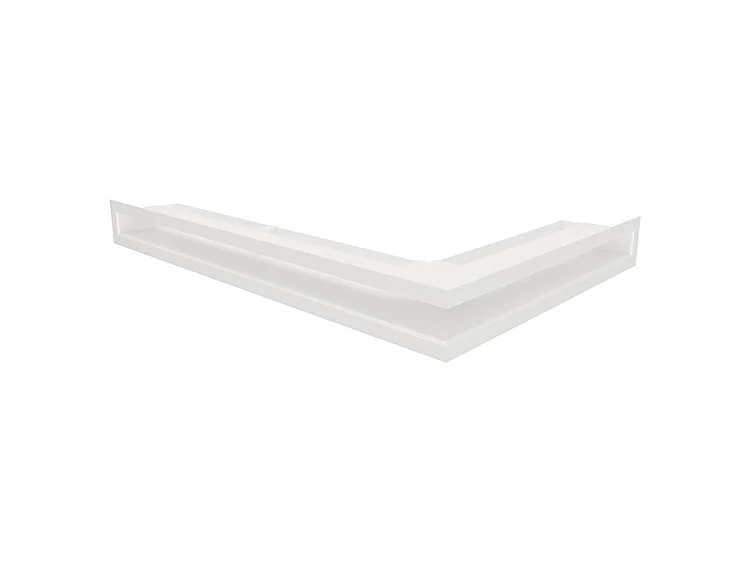 Grille d'aération d'angle pour cheminée 60x600x400 - Loft Angle gauche blanc